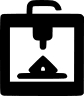Icon image of a 3d printer