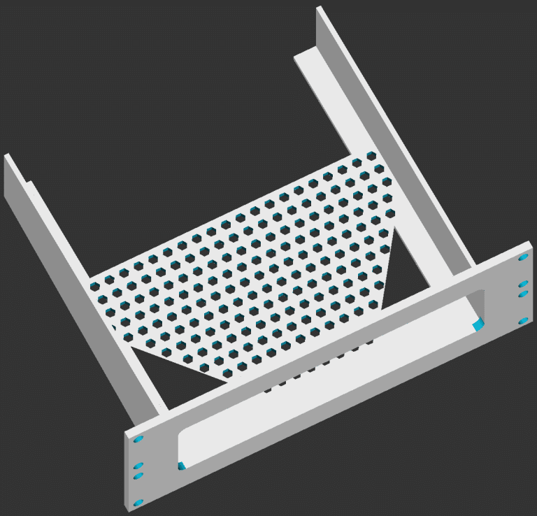 OpenSCAD model of 10 inch rack mount for Minisforum MS-01/MS-A2.