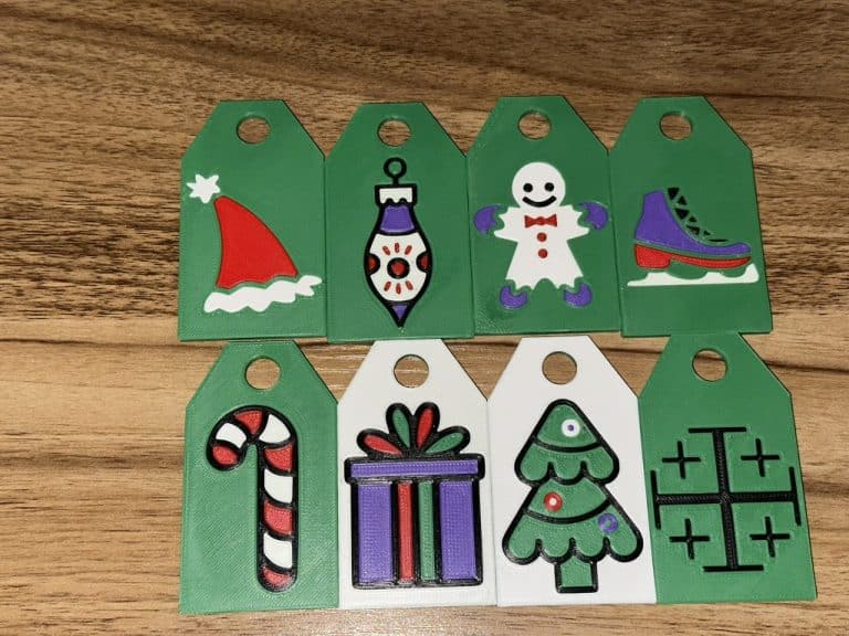Custom printed Christmas present tags