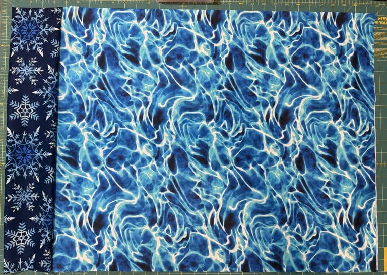 Pillow case with the cuff sewn on.